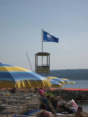 Modré vlajky Chorvatsko
